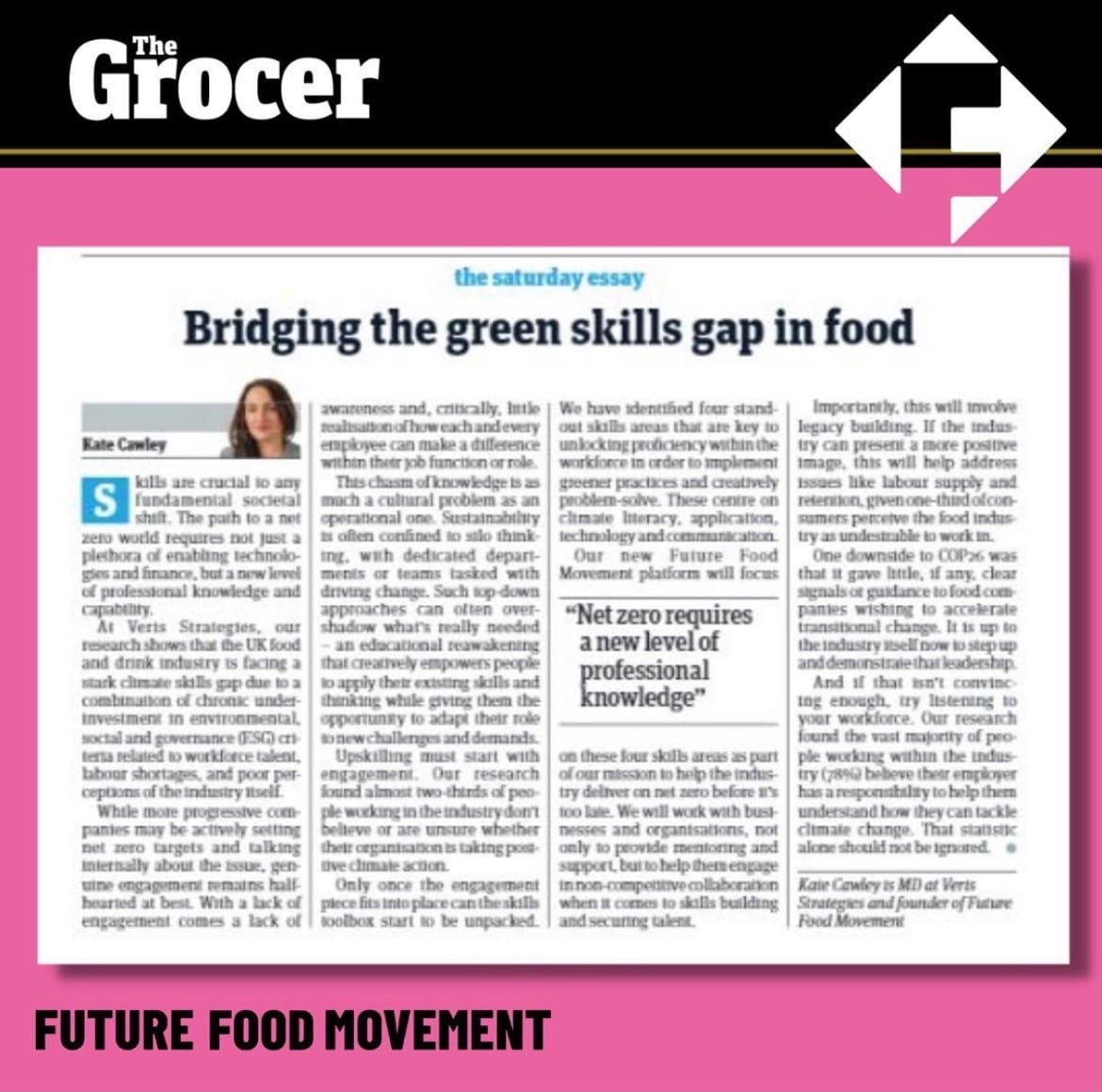 Kate Cawley, The Grocer, Future Food Movement
