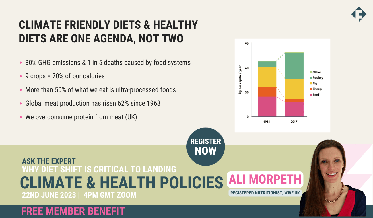This week! Ask the Expert: Diet Shift and Health & Climate Policies